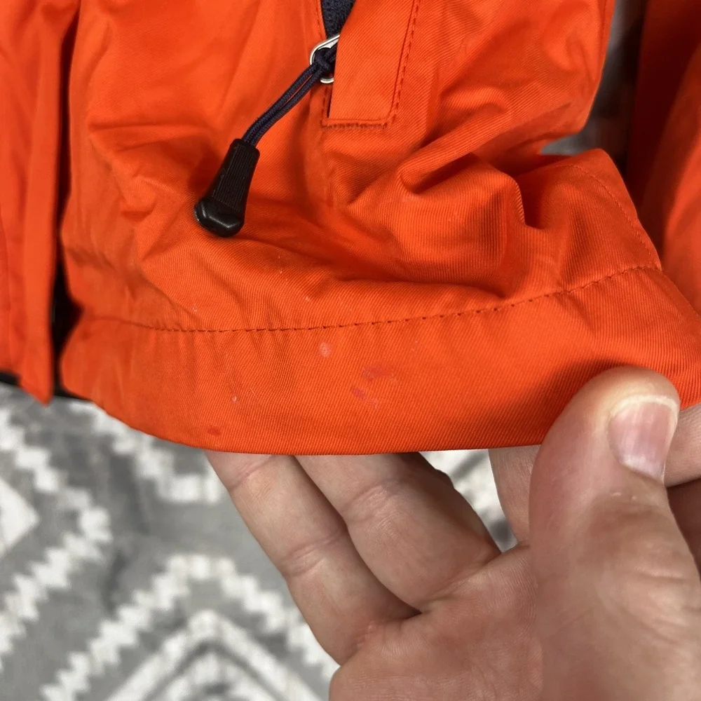The North Face HyVent Womens XS Orange Hooded Windbreaker Rain Jacket Full Zip - Picture 6 of 16